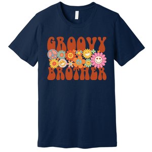 Retro Groovy Brother Matching Family Party Mother's Day Premium T-Shirt