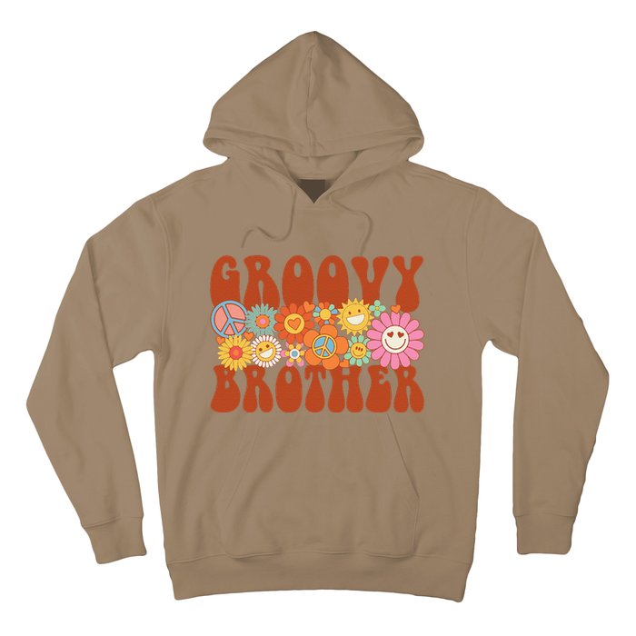 Retro Groovy Brother Matching Family Party Mother's Day Hoodie