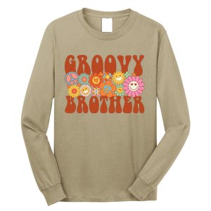 Retro Groovy Brother Matching Family Party Mother's Day Long Sleeve Shirt