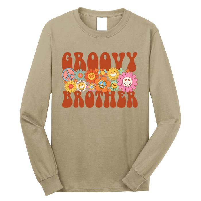 Retro Groovy Brother Matching Family Party Mother's Day Long Sleeve Shirt