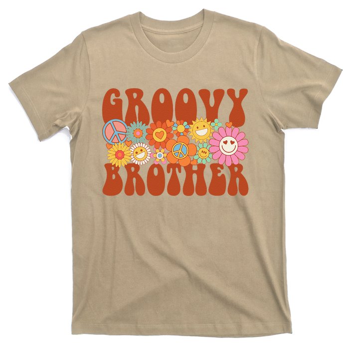 Retro Groovy Brother Matching Family Party Mother's Day T-Shirt