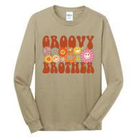 Retro Groovy Brother Matching Family Party Mother's Day Tall Long Sleeve T-Shirt