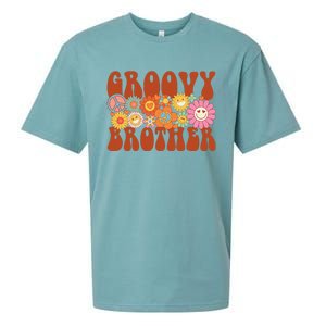 Retro Groovy Brother Matching Family Party Mother's Day Sueded Cloud Jersey T-Shirt