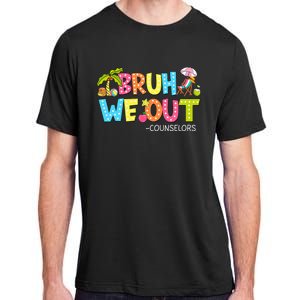 Retro Groovy Bruh We Out Counselors Adult ChromaSoft Performance T-Shirt