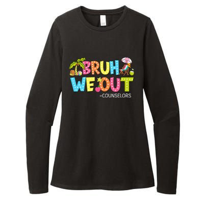 Retro Groovy Bruh We Out Counselors Womens CVC Long Sleeve Shirt