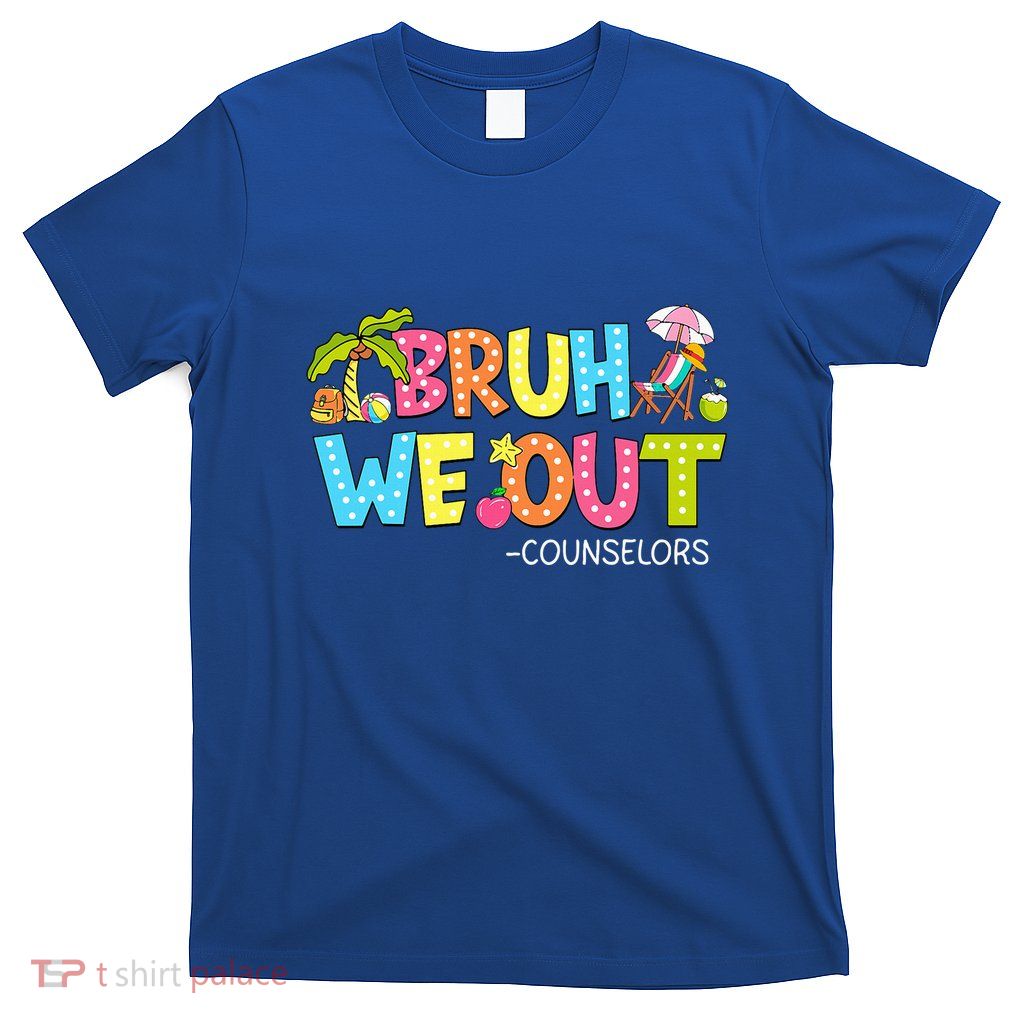 Retro Groovy Bruh We Out Counselors T-Shirt