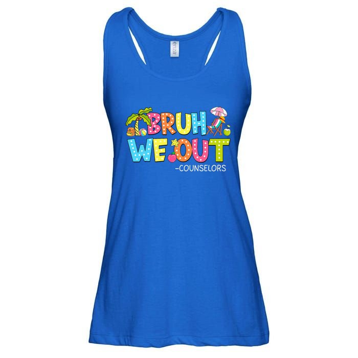 Retro Groovy Bruh We Out Counselors Ladies Essential Flowy Tank