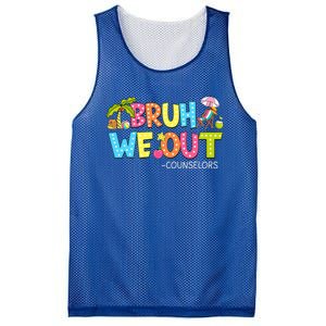 Retro Groovy Bruh We Out Counselors Mesh Reversible Basketball Jersey Tank