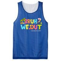 Retro Groovy Bruh We Out Counselors Mesh Reversible Basketball Jersey Tank