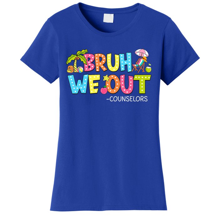 Retro Groovy Bruh We Out Counselors Women's T-Shirt