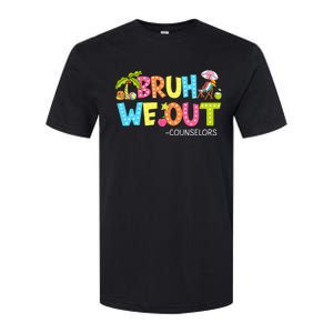 Retro Groovy Bruh We Out Counselors Softstyle CVC T-Shirt