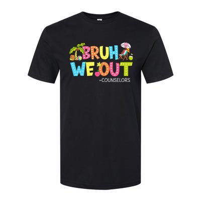 Retro Groovy Bruh We Out Counselors Softstyle® CVC T-Shirt