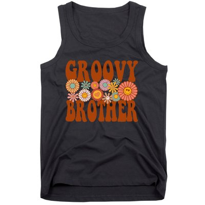 Retro Groovy Brother Matching Family 1st Birthday Party Tank Top