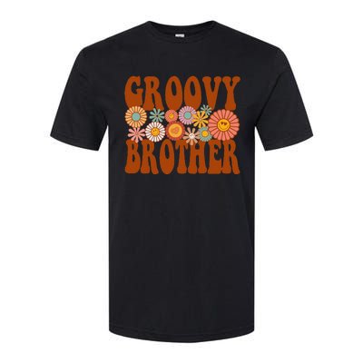 Retro Groovy Brother Matching Family 1st Birthday Party Softstyle® CVC T-Shirt