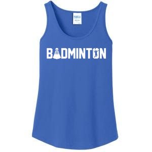 Retro Graphic Badminton Player Shuttlecock Player Sports Meaningful Gift Ladies Essential Tank