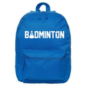 Retro Graphic Badminton Player Shuttlecock Player Sports Meaningful Gift 16 in Basic Backpack