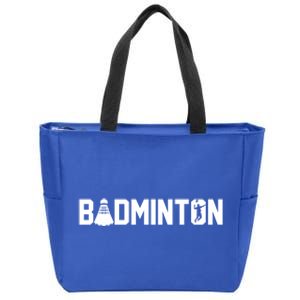 Retro Graphic Badminton Player Shuttlecock Player Sports Meaningful Gift Zip Tote Bag