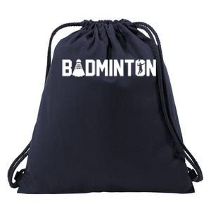 Retro Graphic Badminton Player Shuttlecock Player Sports Meaningful Gift Drawstring Bag