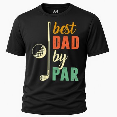 Retro Golf Best Dad By Par Gift For Father's Day Performance Shirt