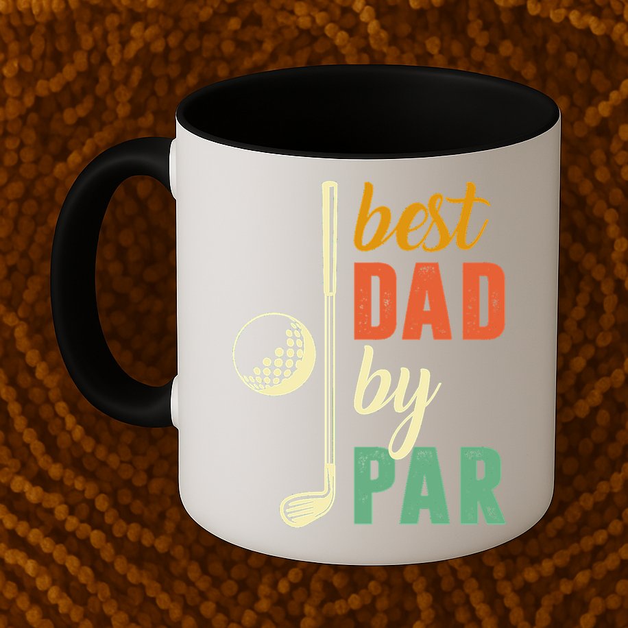 Retro Golf Best Dad By Par Gift For Father's Day Mug