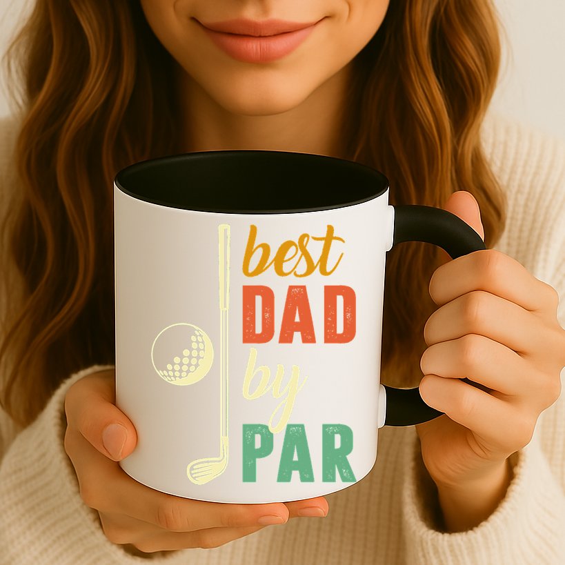 Retro Golf Best Dad By Par Gift For Father's Day Mug
