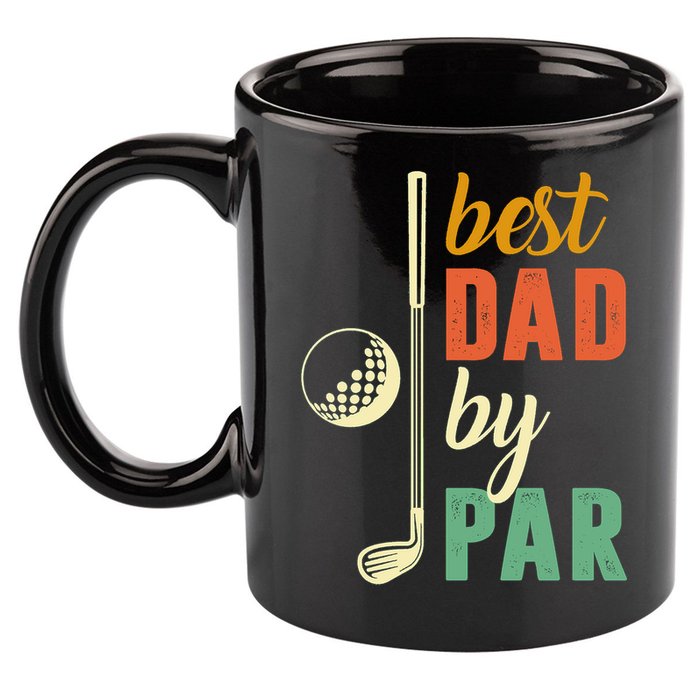 Retro Golf Best Dad By Par Gift For Father's Day 11oz C Handle Ceramic Mug
