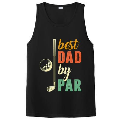 Retro Golf Best Dad By Par Gift For Father's Day PosiCharge Competitor Tank