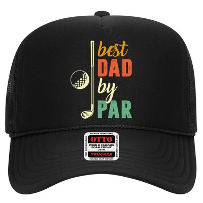 Retro Golf Best Dad By Par Gift For Father's Day Trucker Hat