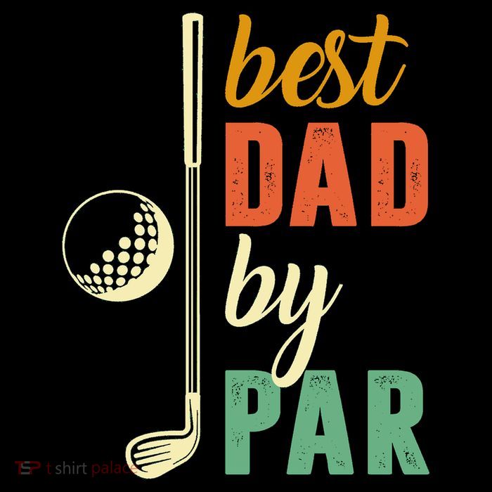 Retro Golf Best Dad By Par Gift For Father's Day Kids T-Shirt