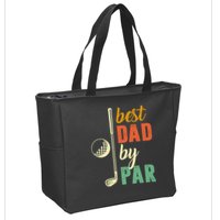 Retro Golf Best Dad By Par Gift For Father's Day Zip Tote Bag