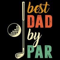 Retro Golf Best Dad By Par Gift For Father's Day Zip Tote Bag