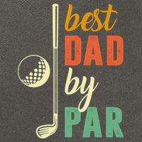Retro Golf Best Dad By Par Gift For Father's Day Cotton Canvas Backpack