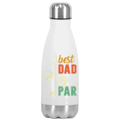 Retro Golf Best Dad By Par Gift For Father's Day Stainless Steel Insulated Water Bottle