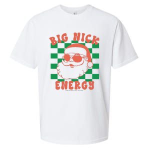 Retro Groovy Big Nick Santa Energy Christmas Xmas 2024 Sueded Cloud Jersey T-Shirt