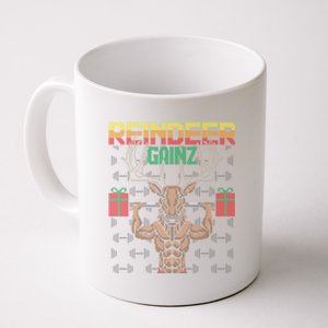 Reindeer Gainz Brodolf Ugly Christmas Sweater Gym Workout Great Gift Coffee Mug