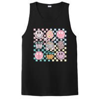 Retro Groovy Bunny Smile Disco Eggs Carrot Happy Easter Day PosiCharge Competitor Tank