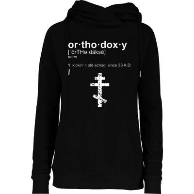 Russian Greek Byzantine Western Albanian Orthodoxy Womens Funnel Neck Pullover Hood