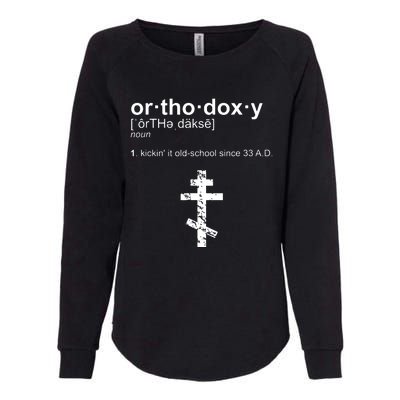 Russian Greek Byzantine Western Albanian Orthodoxy Womens California Wash Sweatshirt