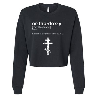 Russian Greek Byzantine Western Albanian Orthodoxy Cropped Pullover Crew