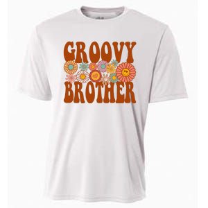 Retro Groovy Brother Matching Family 1st Birthday Party Cooling Performance Crew T-Shirt