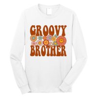 Retro Groovy Brother Matching Family 1st Birthday Party Long Sleeve Shirt