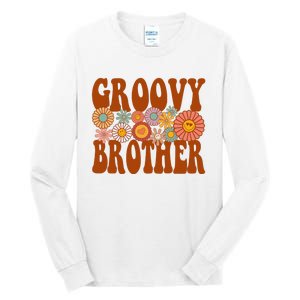 Retro Groovy Brother Matching Family 1st Birthday Party Tall Long Sleeve T-Shirt