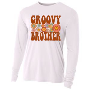 Retro Groovy Brother Matching Family 1st Birthday Party Cooling Performance Long Sleeve Crew