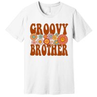 Retro Groovy Brother Matching Family 1st Birthday Party Premium T-Shirt