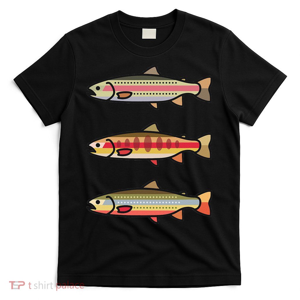 Rainbow Golden Brook Trout Fishing Anglers T-Shirt