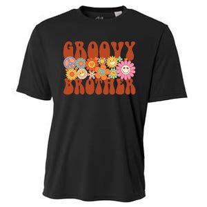 Retro Groovy Brother Matching Family Party Mother's Day Cooling Performance Crew T-Shirt