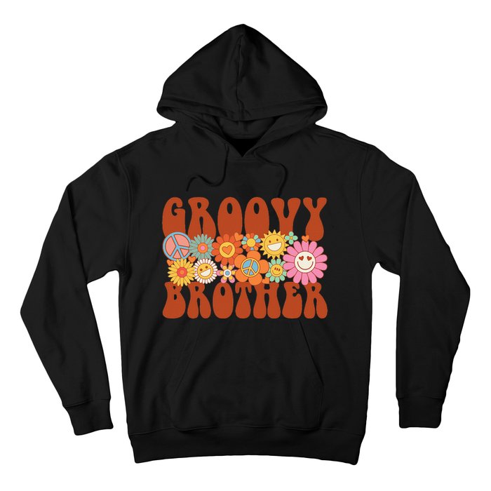 Retro Groovy Brother Matching Family Party Mother's Day Hoodie