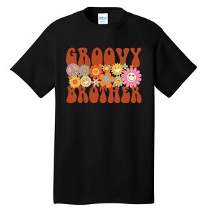 Retro Groovy Brother Matching Family Party Mother's Day Tall T-Shirt