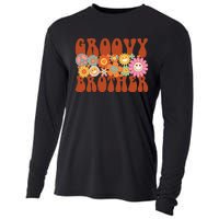 Retro Groovy Brother Matching Family Party Mother's Day Cooling Performance Long Sleeve Crew