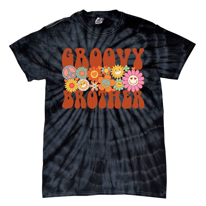 Retro Groovy Brother Matching Family Party Mother's Day Tie-Dye T-Shirt